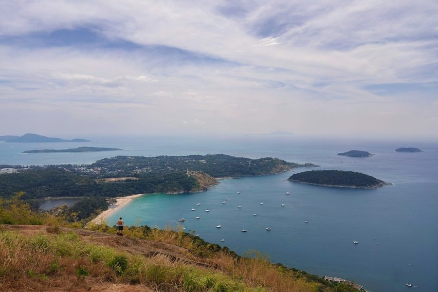 Viewpoint over the Phuket coast and islands